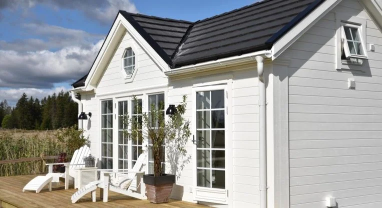 attefallshus med terass