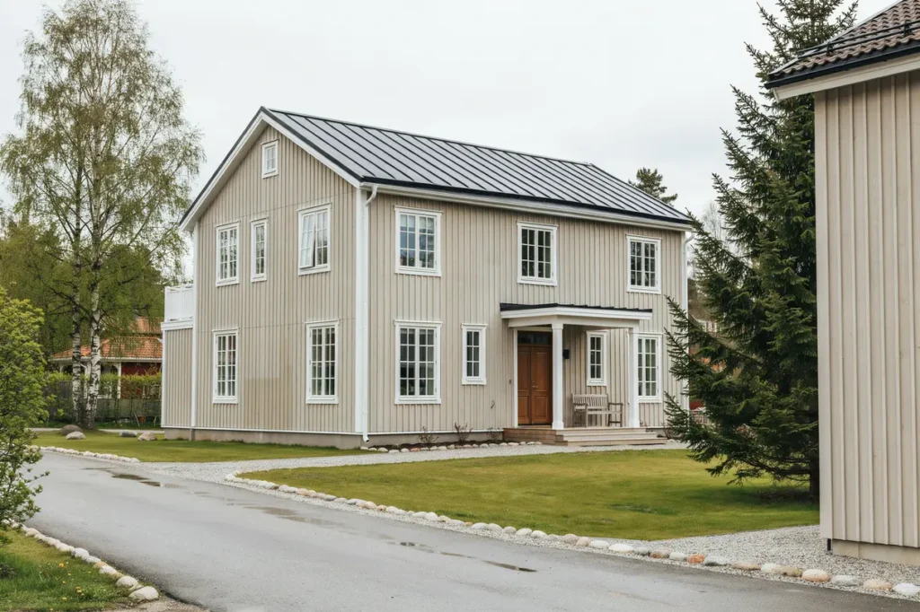 fasadrenovering och till ggsisolering av villa i trollb cken