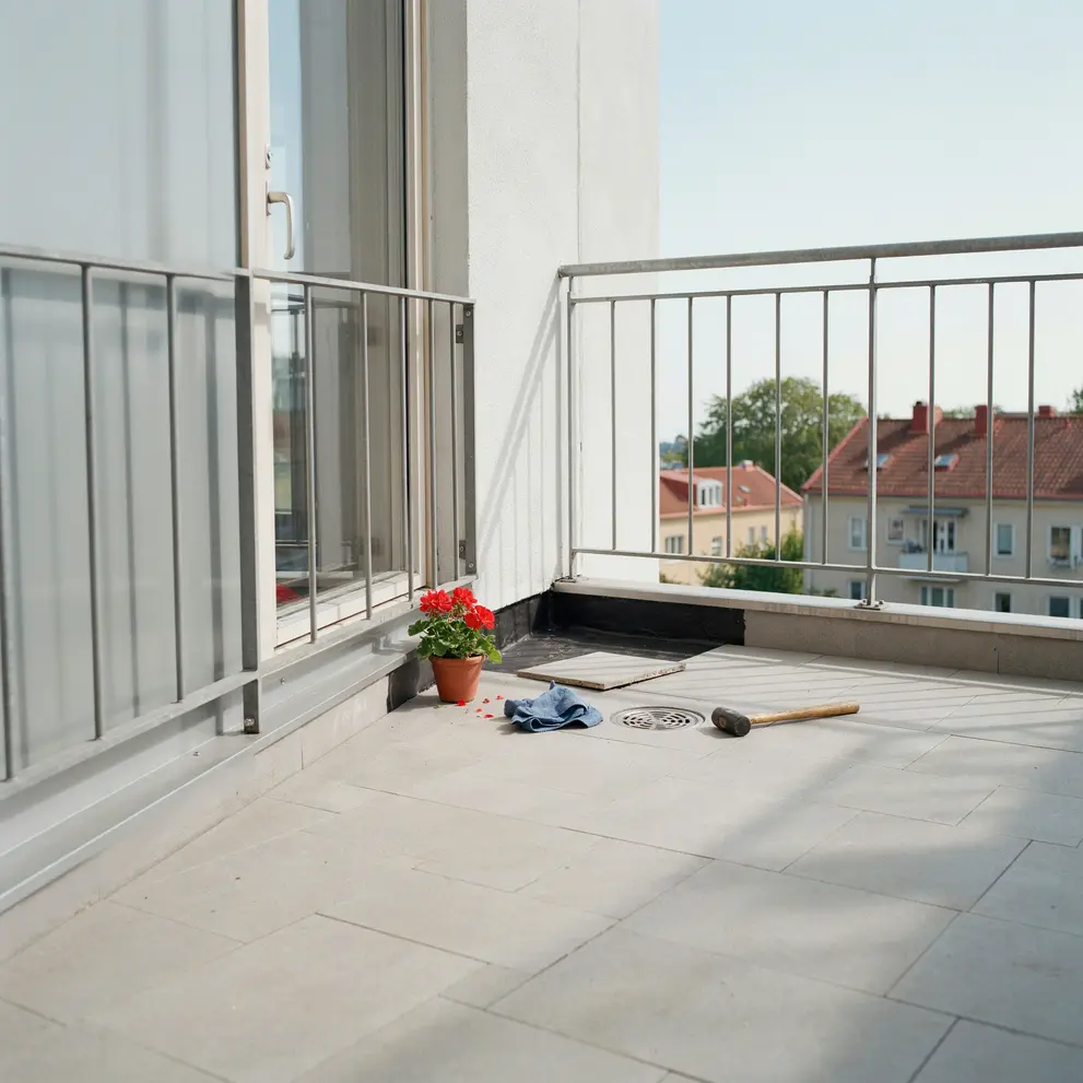 besiktning tatskikt pa terrass balkong takaltan i tyreso stockholm